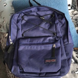 Jansport blue/black patterned unisex backpack